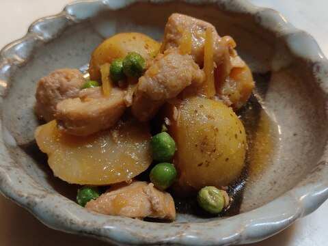 新じゃがと鶏むね肉の炒め煮